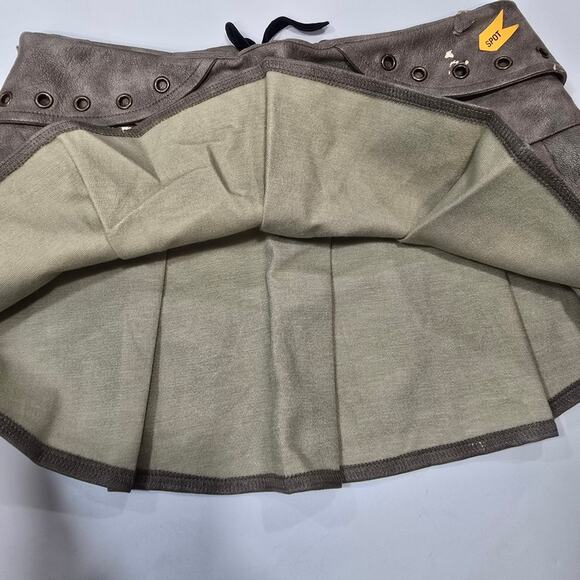 Zemeta Attic Box Tie Micro Skirt in Taupe - Picture 6 of 10